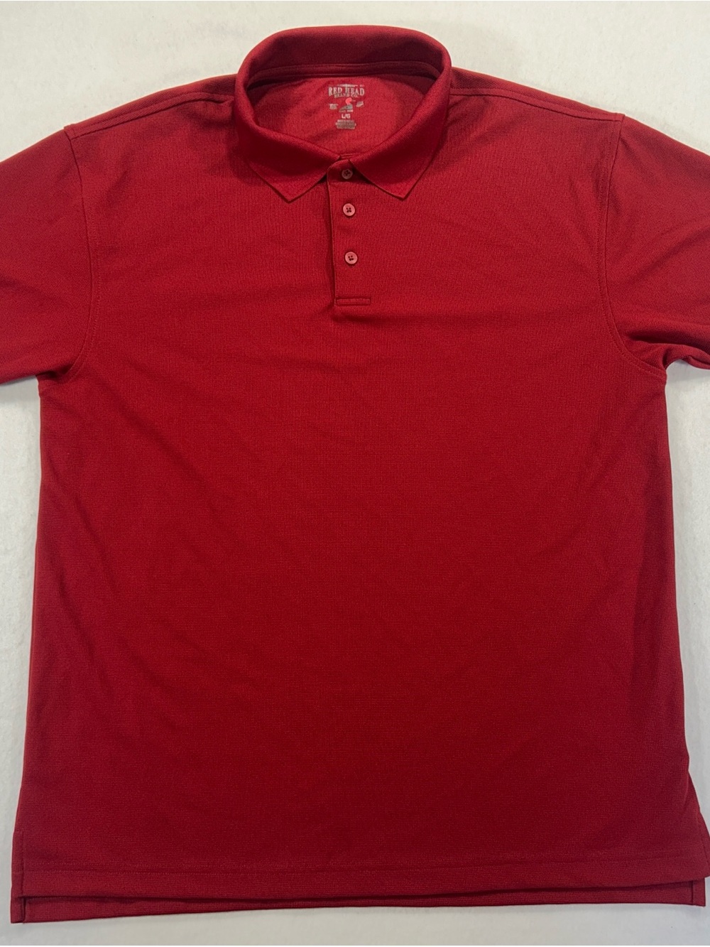 RedHead Brand Co Men’s Large Red Polo Shirt Short Sleeve Performance Field